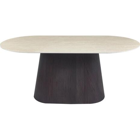 ΤΡΑΠΕΖΙ ΟΒΑΛ CATER HM18320 ΚΕΡΑΜΙΚΟ TOP ΟΨΗ ΤΡΑΒΕΡΤΙΝΑΣ-MDF ΒΑΣΗ 180x90x74Υεκ