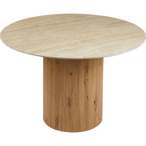 ΤΡΑΠΕΖΙ ΤΡΑΠΕZΑΡΙΑΣ TWIL HM18324 ΚΕΡΑΜΙΚΟ TOP ΟΨΗ ΤΡΑΒΕΡΤΙΝΑΣ-MDF ΒΑΣΗ Φ120x76Υεκ