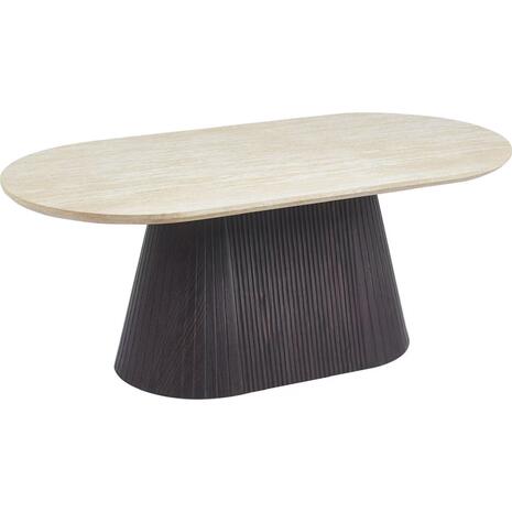 ΤΡΑΠΕΖΙ ΣΑΛΟΝΙΟΥ ΟΒΑΛ CATER HM18321 ΚΕΡΑΜΙΚΟ TOP ΟΨΗ ΤΡΑΒΕΡΤΙΝΑΣ-MDF ΒΑΣΗ 120x60x46Υεκ