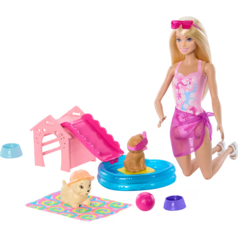 Barbie Pool Party Με Κουτάβια (JBF35)