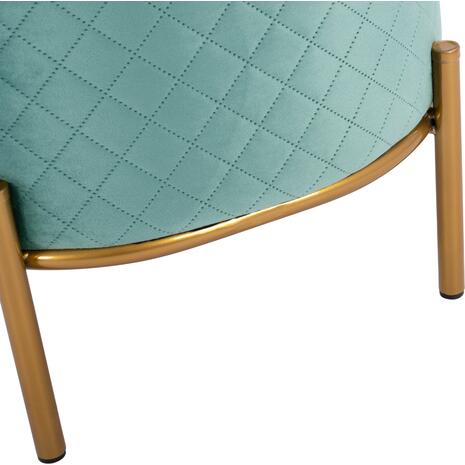 ΣΚΑΜΠΟ SINTA HM8638.07 ΑΠΟ ΦΥΣΤΙΚΙ ΒΕΛΟΥΔΟ ΜΕ ΧΡΥΣΗ ΒΑΣΗ 42x42x38Υ εκ.