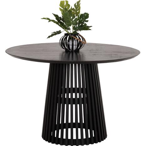 ΤΡΑΠΕΖΙ ΤΡΑΠΕΖΑΡΙΑΣ ΣΤΡΟΓΓΥΛΟ FRANTZ HM9388.02 ΜΑΣΙΦ ΞΥΛΟ MINDI BLACK Φ118x79Υεκ.