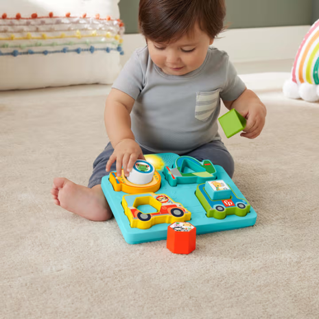 Fisher-Price Shapes And Sounds Παζλ Οχημάτων Με Σχήματα Και Ήχους