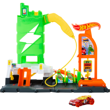 Hot Wheels Σταθμός Καυσίμων Πίστα Σταθμός Φόρτισης Οχημάτων (HTN79)