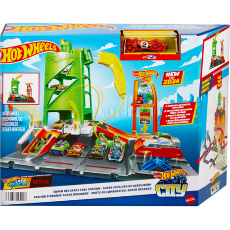 Hot Wheels Σταθμός Καυσίμων Πίστα Σταθμός Φόρτισης Οχημάτων (HTN79)
