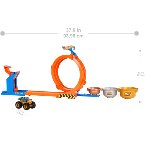 Hot Wheels Monster Trucks Πίστα Διεκδίκηση Κυπέλου Challenge Playset Όχημα Παιχνίδι (JBX64)