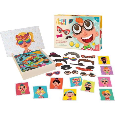 HappiHobbi Μαγνητικό παιχνίδι - Αστεία Πρόσωπα