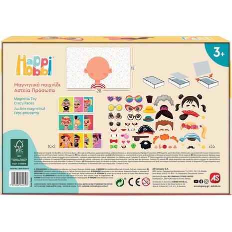 HappiHobbi Μαγνητικό παιχνίδι - Αστεία Πρόσωπα