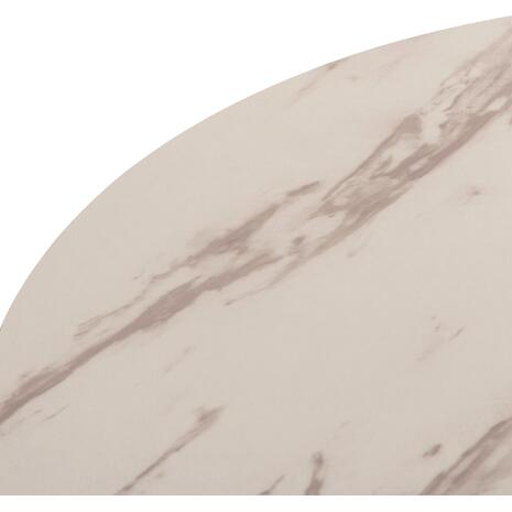 ΤΡΑΠΕΖΙ ΤΡΑΠΕΖΑΡΙΑΣ ROLLO HM9421.11 ΣΤΡΟΓΓΥΛΟ WHITE MARBLE Φ90x74Υεκ.
