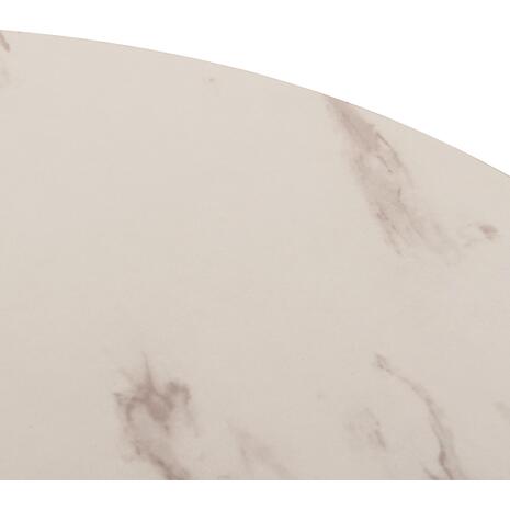 ΤΡΑΠΕΖΙ ΤΡΑΠΕΖΑΡΙΑΣ ROLLO HM9421.11 ΣΤΡΟΓΓΥΛΟ WHITE MARBLE Φ90x74Υεκ.
