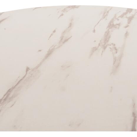 ΤΡΑΠΕΖΙ ΤΡΑΠΕΖΑΡΙΑΣ ROLLO HM9421.11 ΣΤΡΟΓΓΥΛΟ WHITE MARBLE Φ90x74Υεκ.