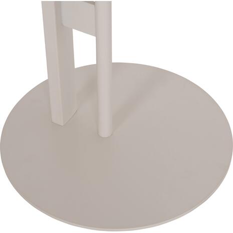 ΒΟΗΘΗΤΙΚΟ ΤΡΑΠΕΖΙ ΟΒΑΛ ALPER HM18328 MDF SONAMA--ΜΕΤΑΛΛΟ ΛΕΥΚΟ 50x50x51Υεκ.