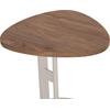 ΒΟΗΘΗΤΙΚΟ ΤΡΑΠΕΖΙ ΟΒΑΛ ALPER HM18328 MDF SONAMA--ΜΕΤΑΛΛΟ ΛΕΥΚΟ 50x50x51Υεκ.