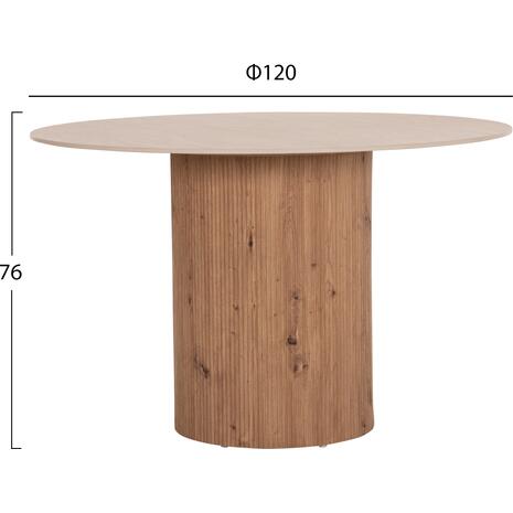 ΤΡΑΠΕΖΙ ΤΡΑΠΕZΑΡΙΑΣ TWIL HM18324 ΚΕΡΑΜΙΚΟ TOP ΟΨΗ ΤΡΑΒΕΡΤΙΝΑΣ-MDF ΒΑΣΗ Φ120x76Υεκ