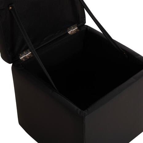 ΣΚΑΜΠΩ ΜΕ ΑΠΟΘΗΚΕΥΤΙΚΟ ΧΩΡΟ PU ΜΑΥΡΟ CUBE HM224.01 38x38x36.5Υεκ.