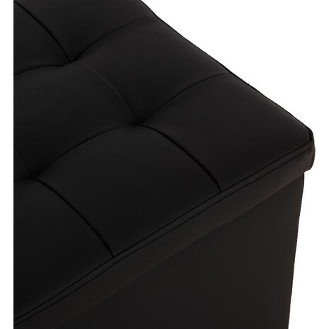ΣΚΑΜΠΩ ΜΕ ΑΠΟΘΗΚΕΥΤΙΚΟ ΧΩΡΟ PU ΜΑΥΡΟ CUBE HM224.01 38x38x36.5Υεκ.