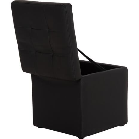 ΣΚΑΜΠΩ ΜΕ ΑΠΟΘΗΚΕΥΤΙΚΟ ΧΩΡΟ PU ΜΑΥΡΟ CUBE HM224.01 38x38x36.5Υεκ.