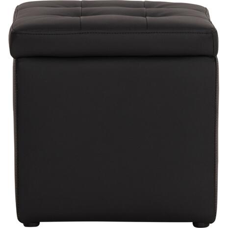 ΣΚΑΜΠΩ ΜΕ ΑΠΟΘΗΚΕΥΤΙΚΟ ΧΩΡΟ PU ΜΑΥΡΟ CUBE HM224.01 38x38x36.5Υεκ.