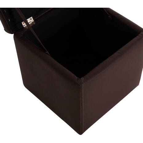 ΣΚΑΜΠΩ ΜΕ ΑΠΟΘΗΚΕΥΤΙΚΟ ΧΩΡΟ PU ΚΑΦΕ CUBE HM224.03--38x38x36.5Υεκ. (Καφέ)