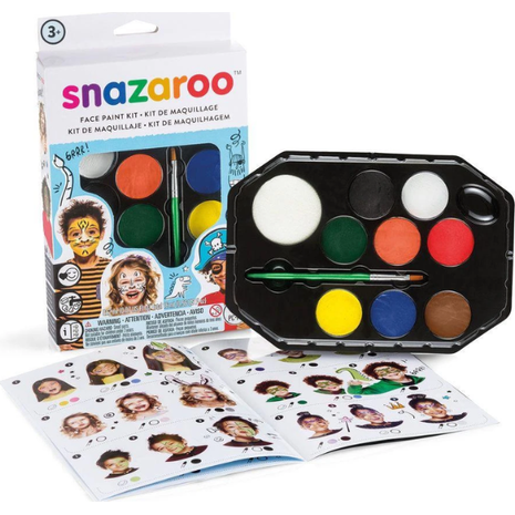 Χρώματα προσώπου Snazaroo Face Painting Adventure σετ 8 χρώματα + πινέλο