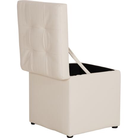 ΣΚΑΜΠΟ PRO CUBE HM224.02 PU ΜΕ ΑΠΟΘΗΚΕΥΤΙΚΟ ΧΩΡΟ- ΛΕΥΚΟ 38x38x36,5Υεκ.