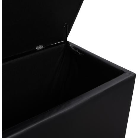ΣΚΑΜΠΟ PU ΜΕ ΑΠΟΘΗΚΕΥΤΙΚΟ ΧΩΡΟ TRISCUBE ΜΑΥΡΟ HM223.01 121x51.5x50Υ εκ.