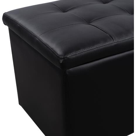 ΣΚΑΜΠΟ PU ΜΕ ΑΠΟΘΗΚΕΥΤΙΚΟ ΧΩΡΟ TRISCUBE ΜΑΥΡΟ HM223.01 121x51.5x50Υ εκ.