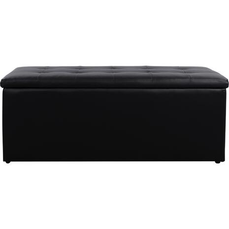 ΣΚΑΜΠΟ PU ΜΕ ΑΠΟΘΗΚΕΥΤΙΚΟ ΧΩΡΟ TRISCUBE ΜΑΥΡΟ HM223.01 121x51.5x50Υ εκ.