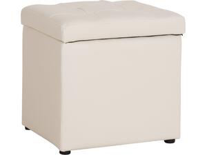 ΣΚΑΜΠΟ PRO CUBE HM224.02 PU ΜΕ ΑΠΟΘΗΚΕΥΤΙΚΟ ΧΩΡΟ- ΛΕΥΚΟ 38x38x36,5Υεκ.