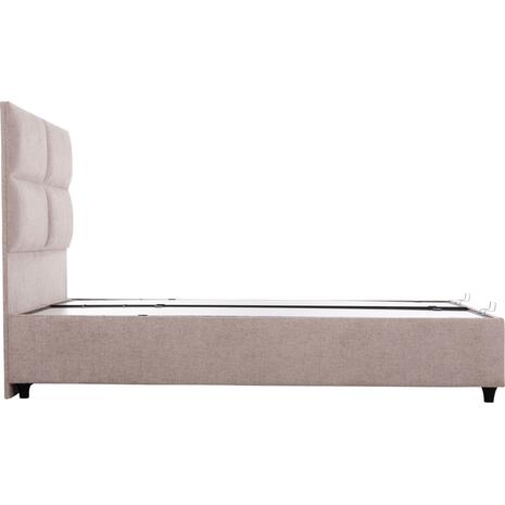 ΚΡΕΒΑΤΙ MILO ΜΕ ΑΠΟΘ.ΧΩΡΟ HM738.22 ΜΠΕΖ TEDDY ΥΦΑΣΜΑ ΓΙΑ ΣΤΡΩΜΑ 140x200εκ