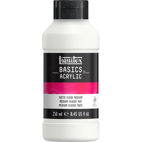 Βερνίκι διάφανο ακρυλικό Liquitex Basics Matte Fluid Medium 250ml