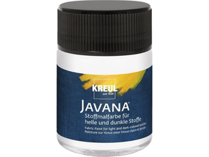 Χρώμα υφάσματος Kreul Javana (σκουρόχρωμο ύφασμα) 50ml White (Λευκό)