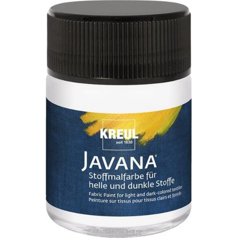 Χρώμα υφάσματος Kreul Javana (σκουρόχρωμο ύφασμα) 50ml White (Λευκό)