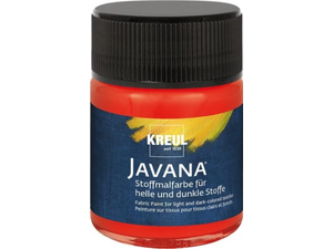 Χρώμα υφάσματος Kreul Javana (σκουρόχρωμο ύφασμα) 50ml Red (Κόκκινο)