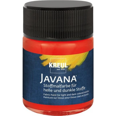 Χρώμα υφάσματος Kreul Javana (σκουρόχρωμο ύφασμα) 50ml Red (Κόκκινο)