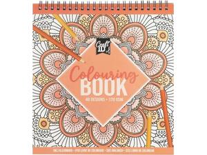 Βιβλίο Ζωγραφικής Σπιράλ Craft ID Colouring Book 48 Σχέδια 21x20cm 120gr Πορτοκαλί