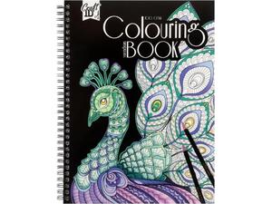 Βιβλίο Ζωγραφικής Σπιράλ Craft ID Colouring Book 100 Σχέδια 21x28cm Παγώνι