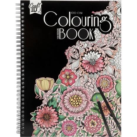Βιβλίο Ζωγραφικής Σπιράλ Craft ID Colouring Book 100 Σχέδια 21x28cm Λουλούδια