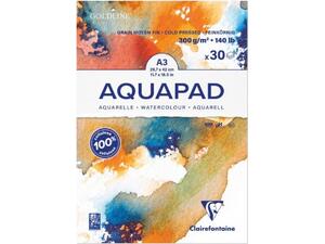 Μπλοκ Ακουαρέλας Clairefontaine AquaPad Cold Pressed 30 φύλλων A3 (29,7x42cm) 300gr