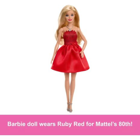 Barbie 80 Χρόνια - Κόκκινο Φόρεμα (JGD25)
