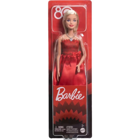 Barbie 80 Χρόνια - Κόκκινο Φόρεμα (JGD25)