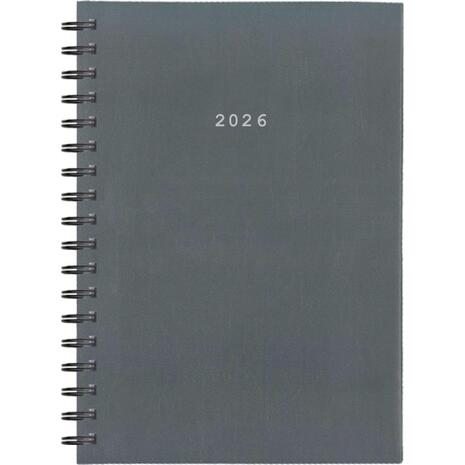 Ημερολόγιο ημερήσιο σπιράλ NEXT Basic 12x17cm 2026 γκρι