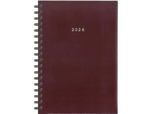 Ημερολόγιο ημερήσιο σπιράλ NEXT Basic 12x17cm 2026 μπορντό