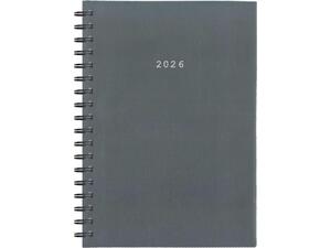 Ημερολόγιο ημερήσιο σπιράλ NEXT Basic 14x21cm 2026 γκρι
