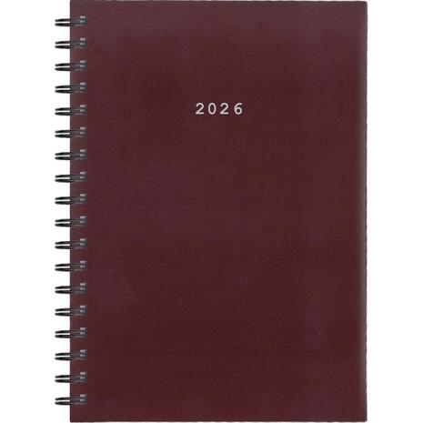 Ημερολόγιο ημερήσιο σπιράλ Next Basic xxl 21x29cm 2026 μπορντό