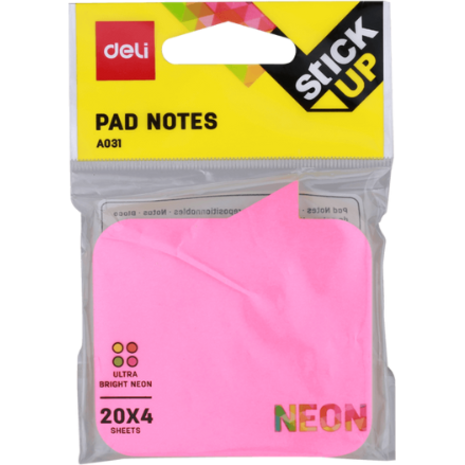 Αυτοκόλλητα χαρτάκια σημειώσεων Deli-EA03102 Stick Up 4x20Φ 76x76mm (διάφορα χρώματα/σχέδια)
