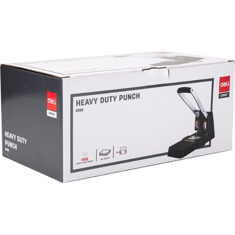 Περφορατέρ γραφείου Deli heavy duty με οδηγό 150φ