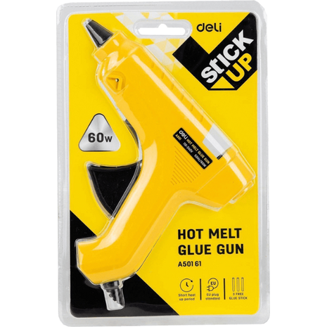Πιστόλι σιλικόνης για θερμοκόλληση Deli stick up Α50161 11mm & 3 ανταλλακτικά 60W