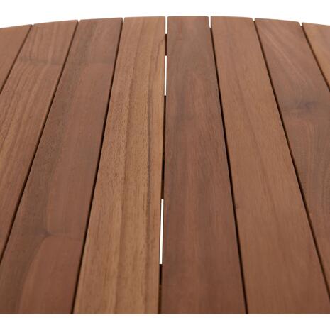 TΡΑΠΕΖΙ ΤΡΑΠΕΖΑΡΙΑΣ ΣΤΡΟΓΓΥΛΟ DANTE HM6379 ΞΥΛΟ TEAK Φ80x75Υεκ.