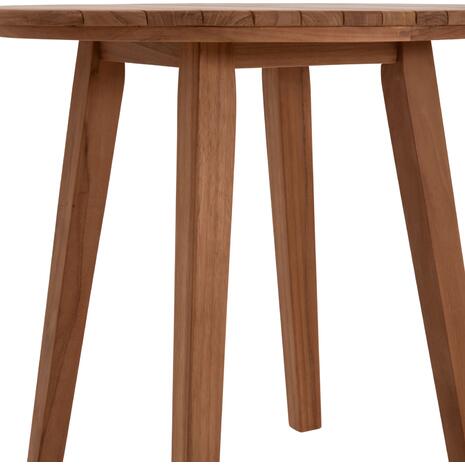 TΡΑΠΕΖΙ ΤΡΑΠΕΖΑΡΙΑΣ ΣΤΡΟΓΓΥΛΟ DANTE HM6379 ΞΥΛΟ TEAK Φ80x75Υεκ.